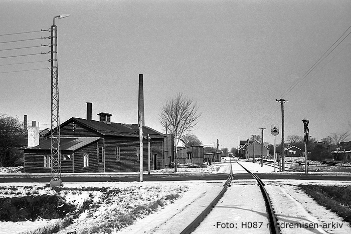 Sæby stations indkørsel fra syd 1968