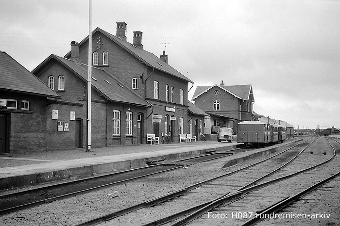 Sæby station fra perronsiden 1966