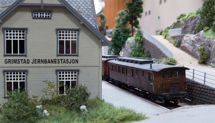 Model af Grimstad station