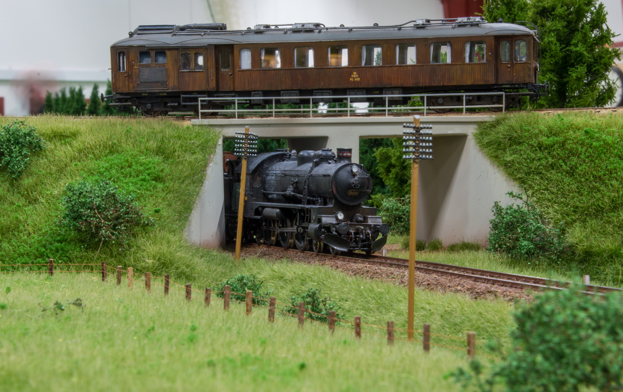 Krydsning mellem Troldhedebanen og Grindsted-Brande-banen på DSB sidebanen